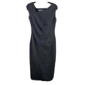 Muxxn Boutique Gray Career Dress Size Large Retro 1950s Style Pencil Dress